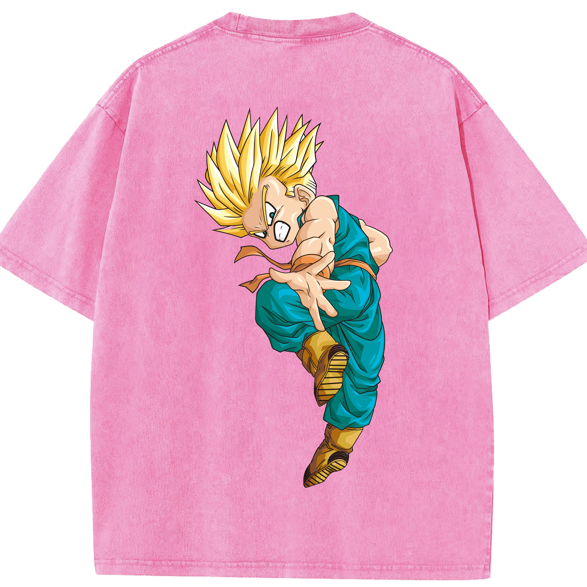 （画像用） ドラゴンボール DRAGON BALL 綿100% ヴィンテージ風 半袖Tシャツ（背面プリント）